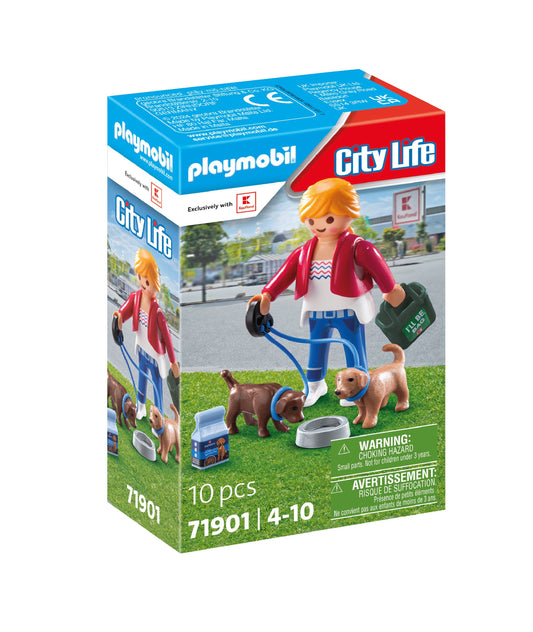 Playmobil 71901 Kaufland Kundin mit Welpen