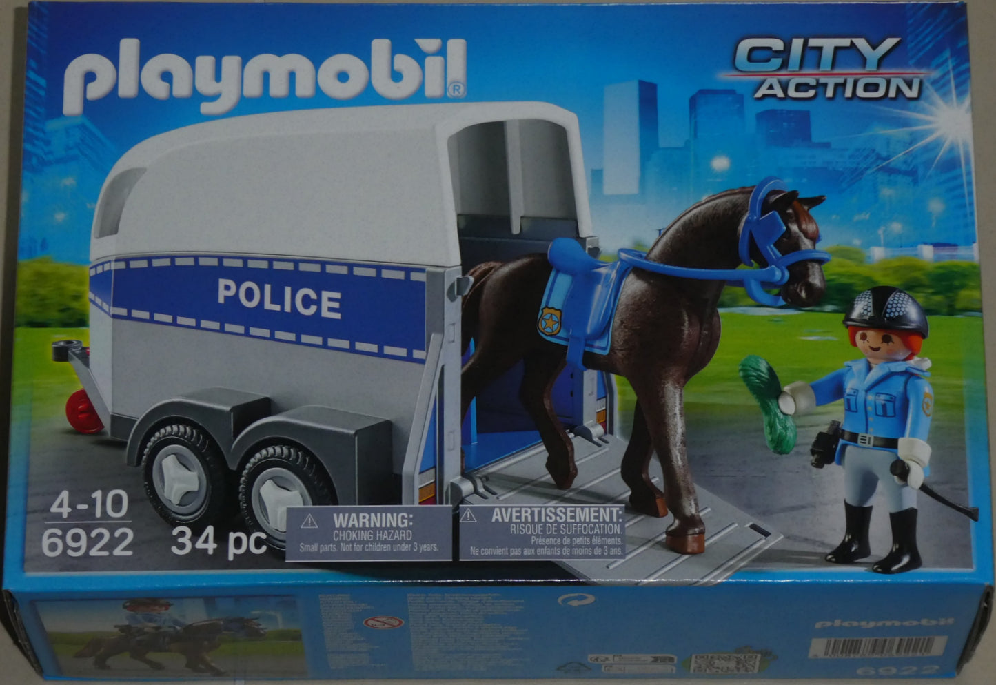 Playmobil 6922 Polizeipferd mit Anhänger