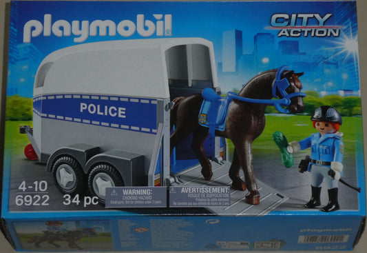 Playmobil 6922 Polizeipferd mit Anhänger